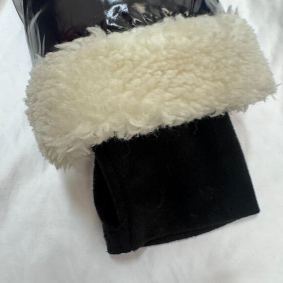 GUC S13/Shine Collection Glossy Black Sherpa-Lined Puffer Jacket (S/M) - Picture 4 of 7